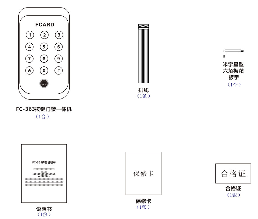 門禁按鍵一體機的配件