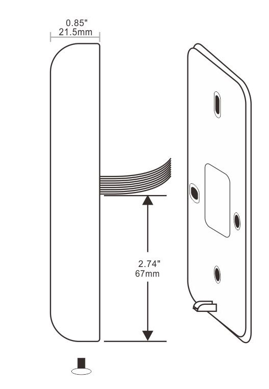 按鍵門禁一體機尺寸