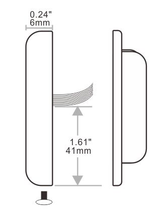 門禁讀卡器側視圖 門禁讀卡器側視圖