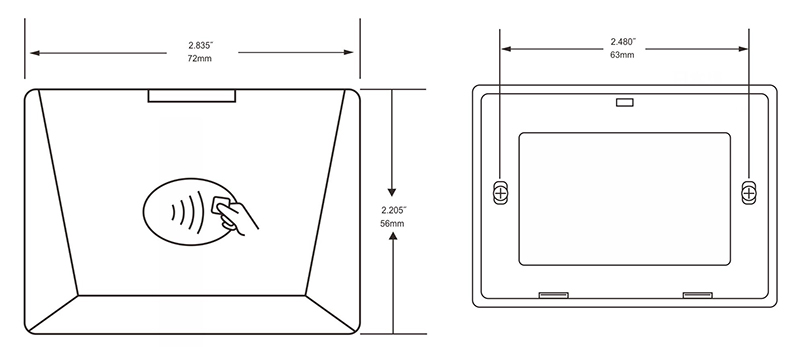 門禁讀卡器的尺寸 門禁讀卡器的尺寸